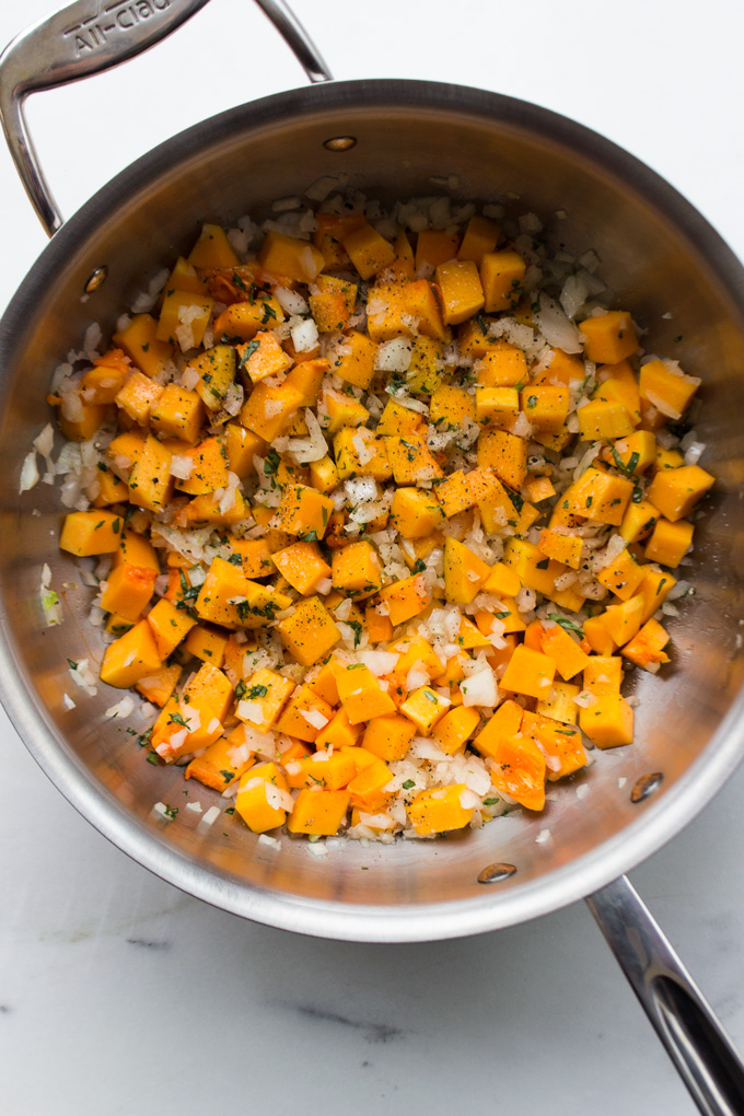 Butternut Squash Carbonara {Gluten, Dairy + Egg-free}